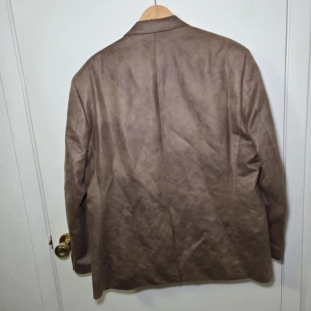 Lauren Ralph Lauren Sport Jacket Brown Collared Buttons Lined Back‎ Size 48R
